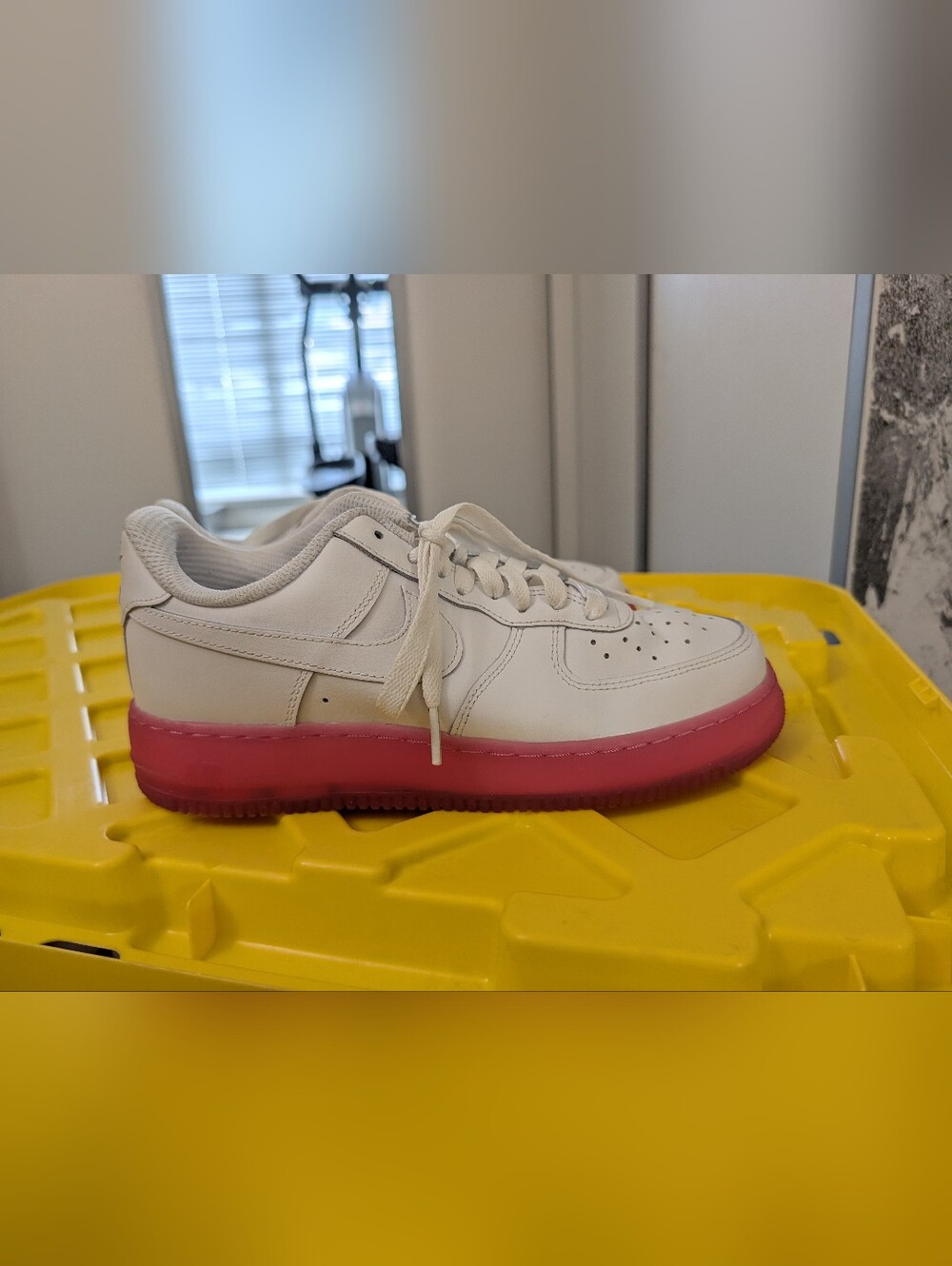 Pink And White Nike Air Force One Low Women's Size 8/ Youth 6.5 Worn Once